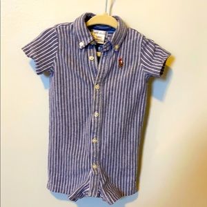 Fancy Blue Polo for baby boy size 6mo
